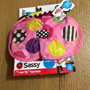 Pink Polka Dot Kids Harness Bag